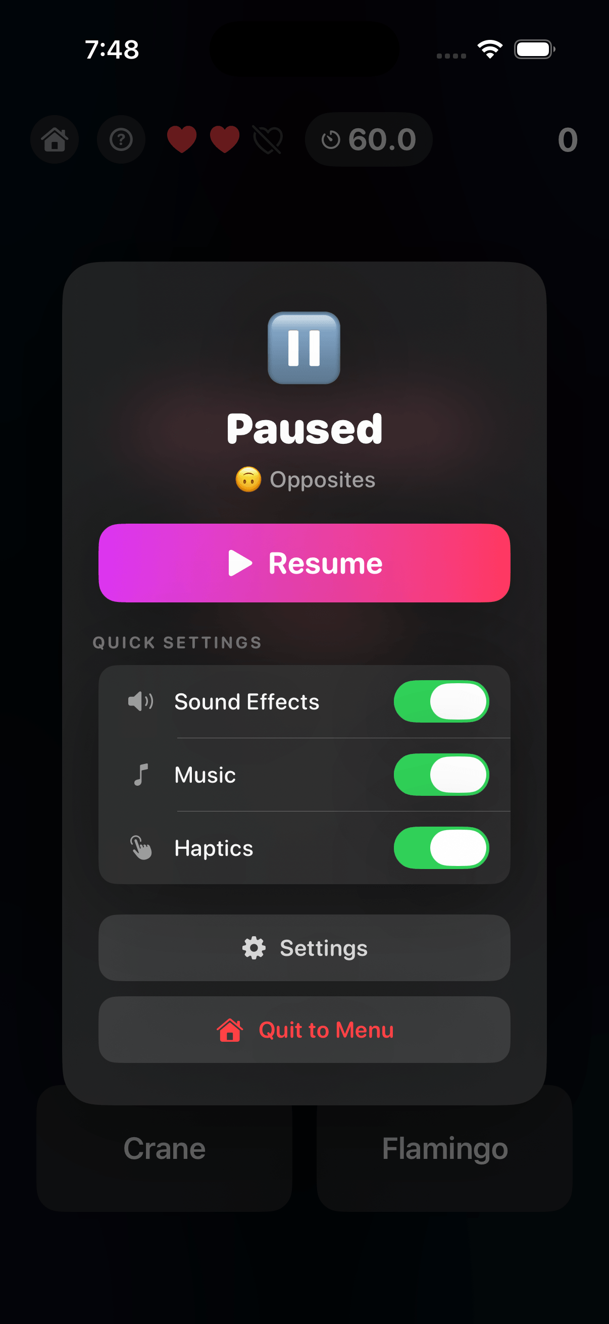 MojiMatchi - In-Game Settings