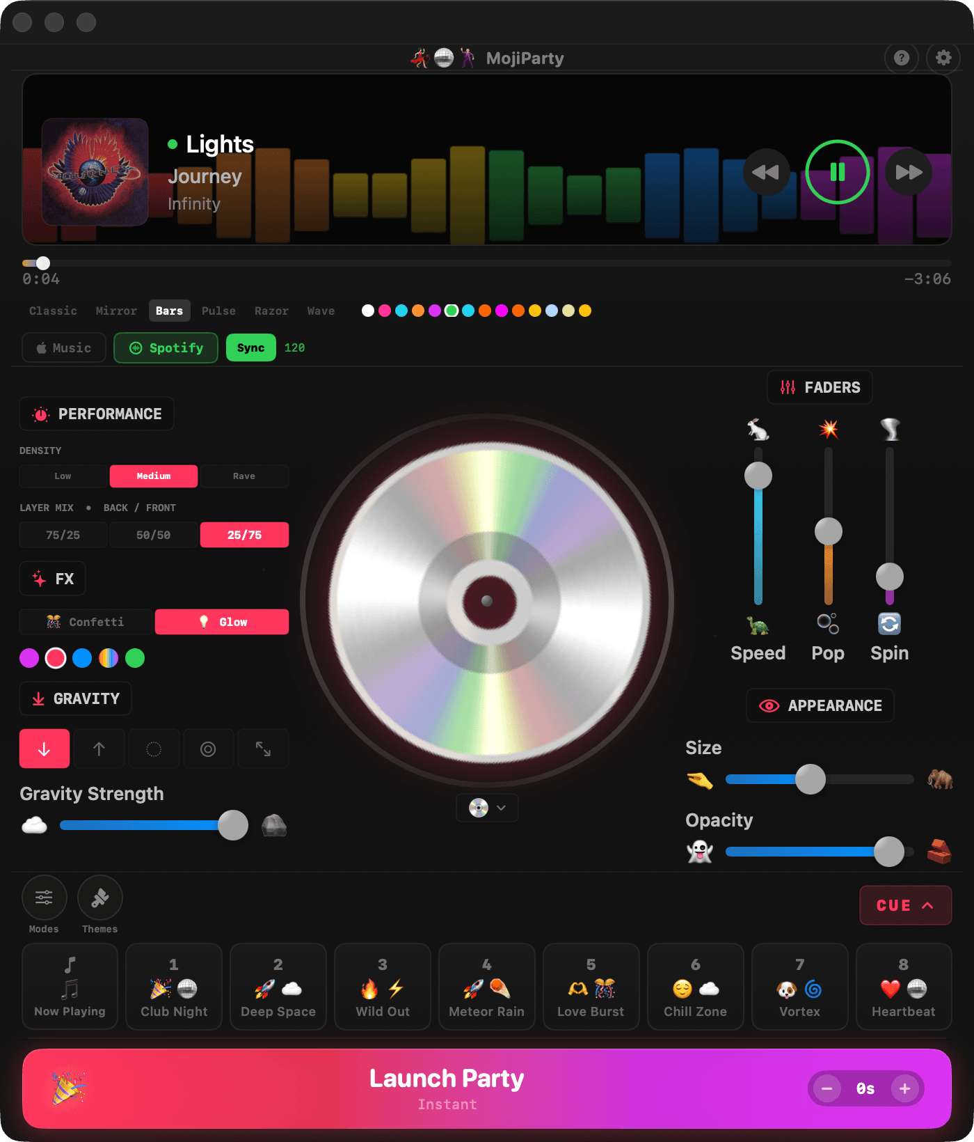 MojiParty Main View
